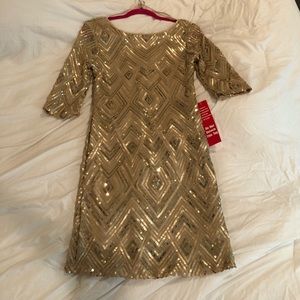 NWT gold sequin dress